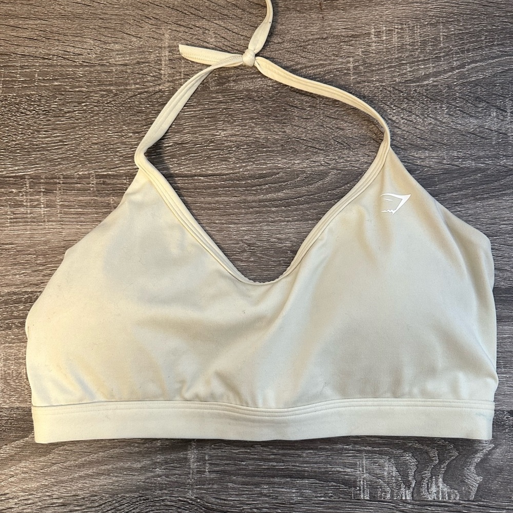 gymshark training bra- yellow, size large